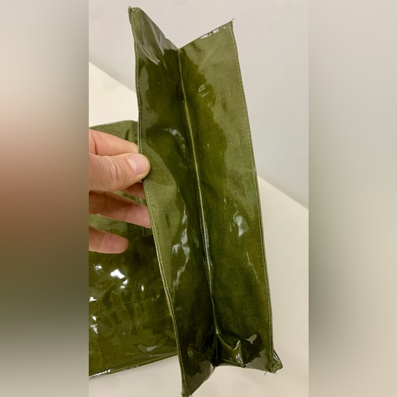 1980s Vintage Harrod's Knightsbridge PVC Vinyl Coated Fabric Shopping Tote Bag - Picture 14 of 16